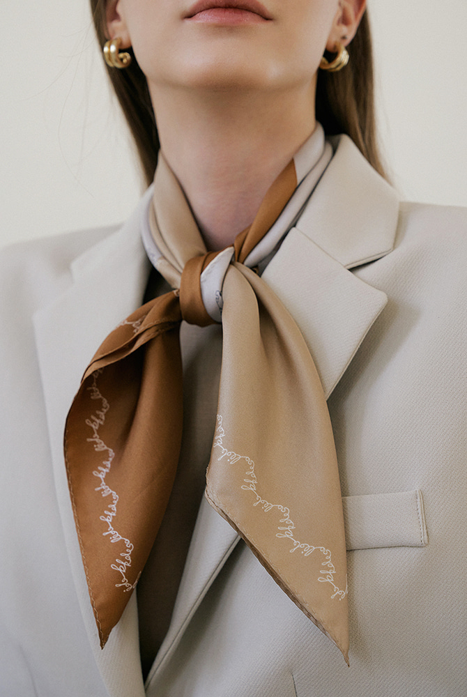 pell silk scarf - beige