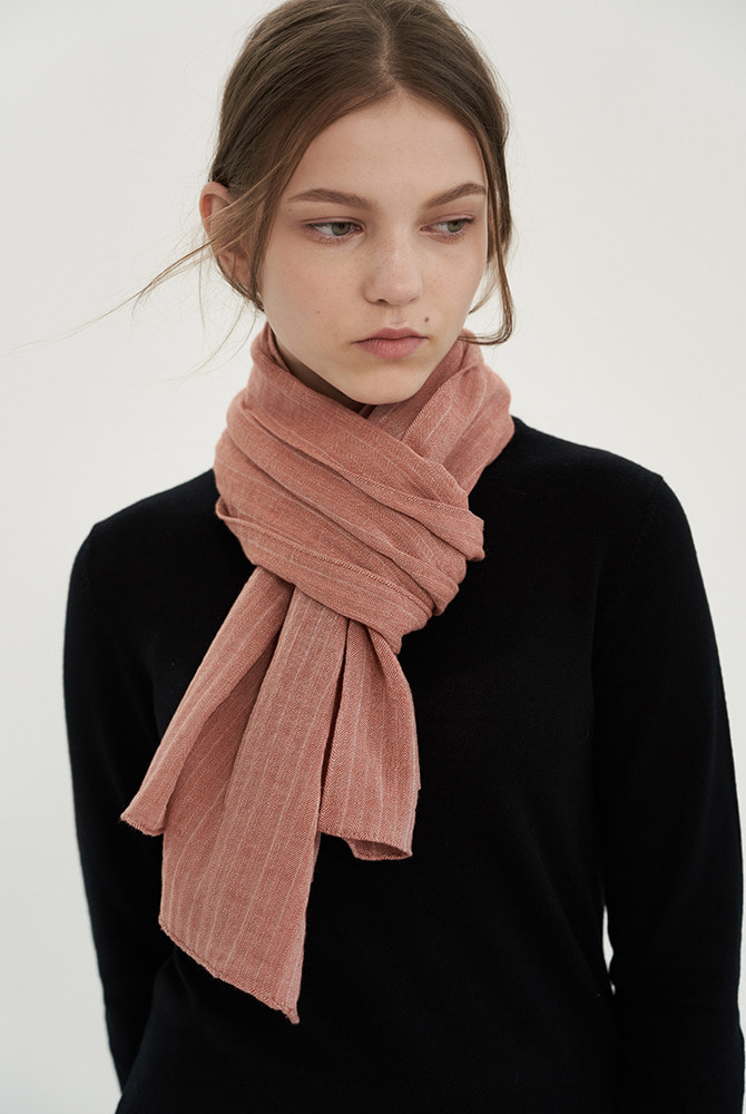 solid 5 scarf -orange
