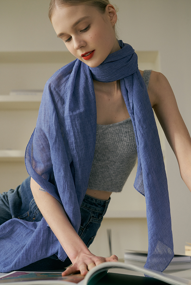 bless scarf - blue