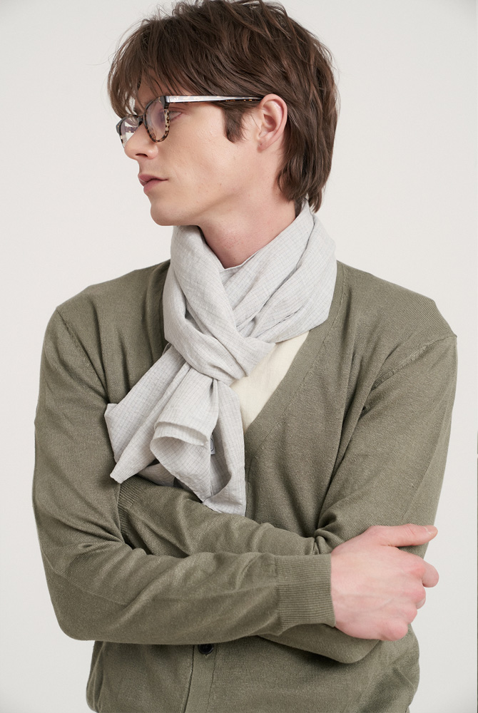 solid 6 scarf- ivory