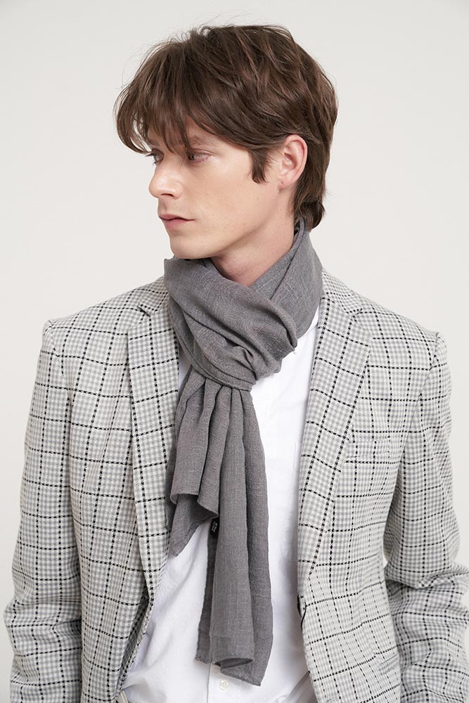 solid 1 scarf - gray