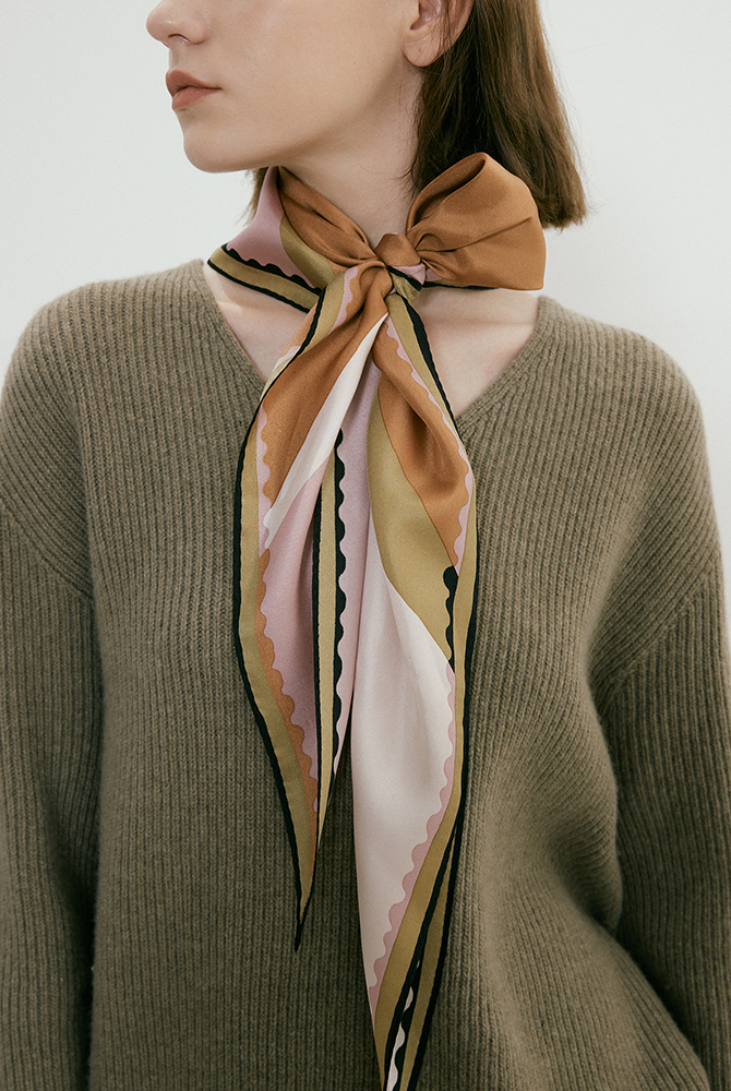 ely silk scarf - pink